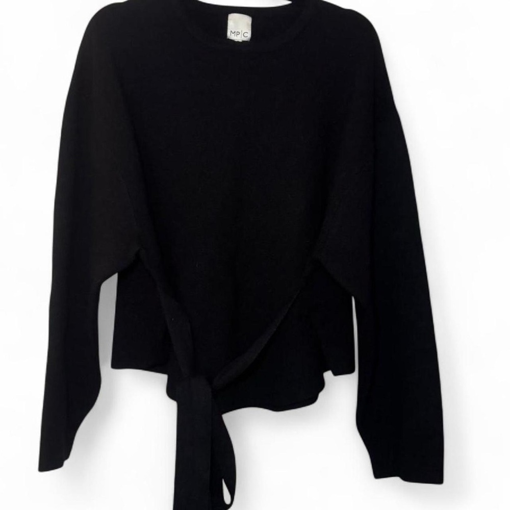 NWT MINKPINK Women’s Looped Out Two-Tone Black & Tan Jumper Sweater — SMALL - Picture 5 of 5